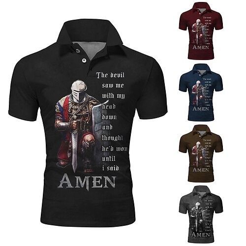 Herre POLO Trøje Golftrøje Bogstaver Grafiske tryk Soldat Aftæpning Sort Vin Navyblå Brun Grå udendørs Gade Kort Ærme Knap ned Trykt mønster Tøj Sport Mode Gade Designer
Herre POLO Trøje Golftrøje Bogstaver Grafiske tryk Soldat Aftæpning Sort Vin Navyblå Brun Grå udendørs Gade Kort Ærme Knap ned Trykt mønster Tøj Sport Mode Gade Designer