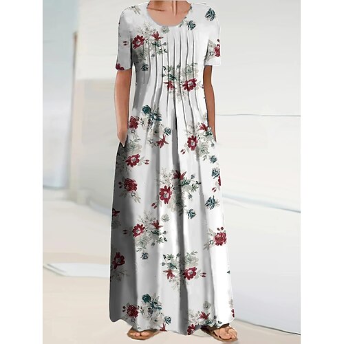 Dame Lang kjole Maxikjole Uformell kjole Print kjole Blomstret Mote Moderne Daglig Feriereise Helg Rynket Lomme Kortermet Crew-hals Kjole Normal Hvit Grønn Vår Sommer S M L XL XXL
Dame Lang kjole Maxikjole Uformell kjole Print kjole Blomstret Mote Moderne Daglig Feriereise Helg Rynket Lomme Kortermet Crew-hals Kjole Normal Hvit Grønn Vår Sommer S M L XL XXL