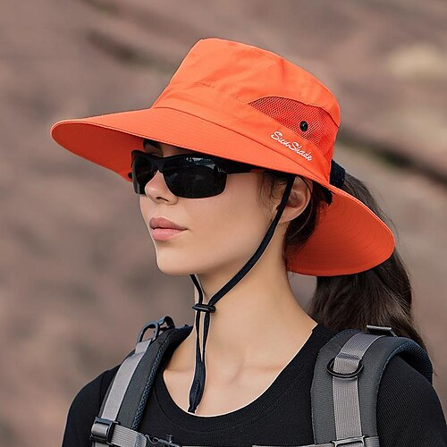 

Men's Women's Sun Hat Bucket Hat Fishing Hat Summer Outdoor Waterproof Portable UV Sun Protection UPF50 Hat Polyester Watermelon Red Beige gray Gray Patch for Hunting Fishing Climbing