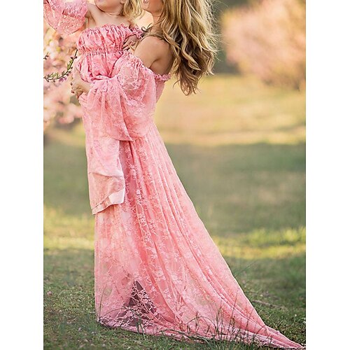 Dame Mammakjole Swingkjole Fotoshoot kjole Helfarge Lang kjole Maxikjole Langermet Blonde Åpen rygg Løse skuldre Mote Hvit Rosa Sommer Vår En størrelse
Dame Mammakjole Swingkjole Fotoshoot kjole Helfarge Lang kjole Maxikjole Langermet Blonde Åpen rygg Løse skuldre Mote Hvit Rosa Sommer Vår En størrelse