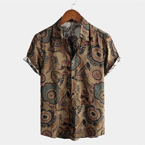 Homme Chemise Floral Imprimés Photos Col rabattu Kaki Plein Air Casual Manches courtes Bouton bas Imprimer Vêtement Tenue Sportif Mode Vêtement de rue Design
Homme Chemise Floral Imprimés Photos Col rabattu Kaki Plein Air Casual Manches courtes Bouton bas Imprimer Vêtement Tenue Sportif Mode Vêtement de rue Design