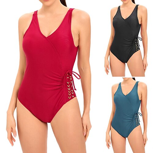 Maillots de Bain Une pièce Maillot de bain Femme Cordon Couleur unie Normal Body Maillots de bain Sportif Eté
Maillots de Bain Une pièce Maillot de bain Femme Cordon Couleur unie Normal Body Maillots de bain Sportif Eté