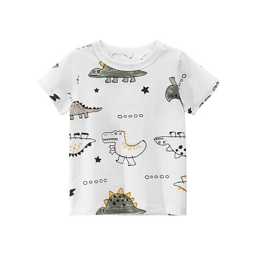 Børn Drenge T-shirt T-shirt Tegneserie Dinosaurus Kortærmet Crewneck Børne Top Afslappet Mode Daglig Sommer Hvid 2-8 år
Børn Drenge T-shirt T-shirt Tegneserie Dinosaurus Kortærmet Crewneck Børne Top Afslappet Mode Daglig Sommer Hvid 2-8 år