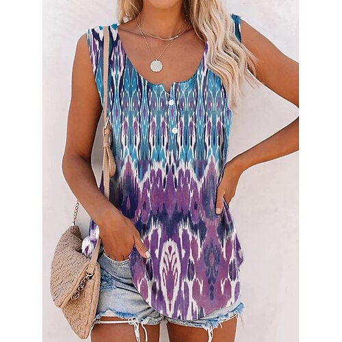 Mulheres Malha Íntima Azul Verde Cáqui Gráfico Botão Imprimir Sem Manga Casual Final de semana Básico Decote Redondo Padrão S
Mulheres Malha Íntima Azul Verde Cáqui Gráfico Botão Imprimir Sem Manga Casual Final de semana Básico Decote Redondo Padrão S