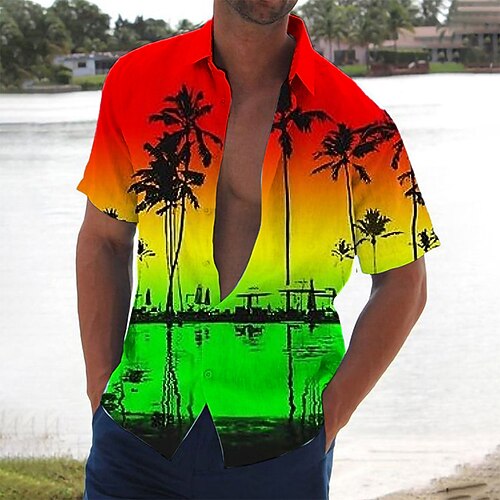 Homens Camisa Social Coqueiro Estampas Abstratas pôr do sol Aberto para a Lateral Azul Roxo Verde Rua Casual Manga Curta Botão para baixo Imprimir Roupa Tropical Esportes Roupa de rua Designer
Homens Camisa Social Coqueiro Estampas Abstratas pôr do sol Aberto para a Lateral Azul Roxo Verde Rua Casual Manga Curta Botão para baixo Imprimir Roupa Tropical Esportes Roupa de rua Designer