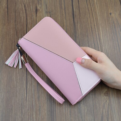 Per donna A portafoglio Portafogli pelle sintetica Giornaliero Ufficio e carriera Decorazioni in rilievo Color Block Nero Rosa Blu
Per donna A portafoglio Portafogli pelle sintetica Giornaliero Ufficio e carriera Decorazioni in rilievo Color Block Nero Rosa Blu