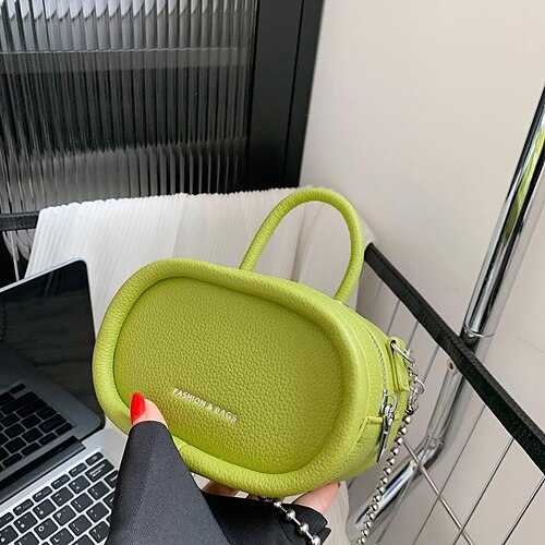 Dame Crossbody taske PU Læder Handle ind Daglig Kæde Vandtæt Åndbart Holdbar Helfarve Sort Lysegrøn Lyserød
Dame Crossbody taske PU Læder Handle ind Daglig Kæde Vandtæt Åndbart Holdbar Helfarve Sort Lysegrøn Lyserød