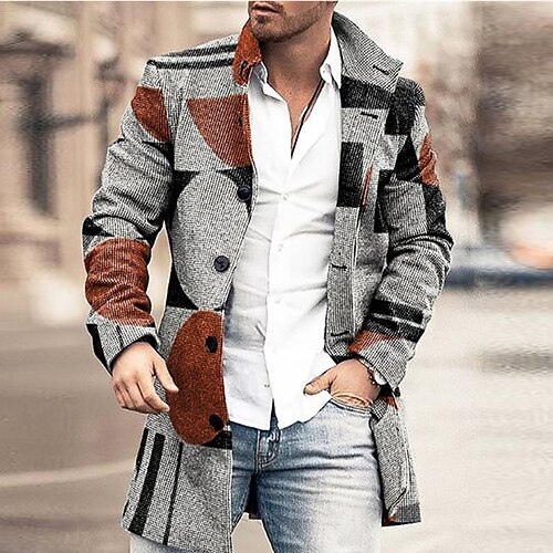 Per uomo Cappotto Tenere al caldo Ufficio Monopetto Stampe astratte Geometria Grafica stampata in 3D Collo ripiegabile Di tendenza Giacca Capispalla Manica lunga Tasche Autunno inverno
Per uomo Cappotto Tenere al caldo Ufficio Monopetto Stampe astratte Geometria Grafica stampata in 3D Collo ripiegabile Di tendenza Giacca Capispalla Manica lunga Tasche Autunno inverno