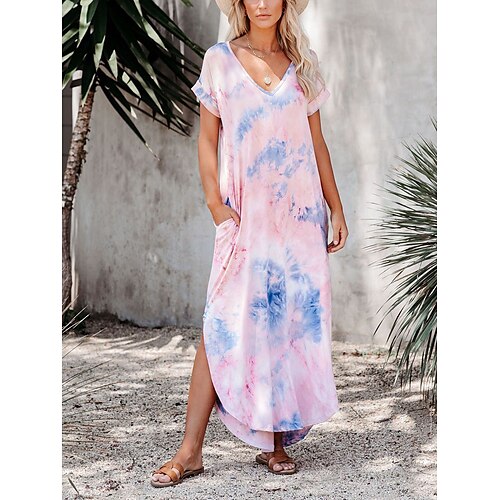 Per donna Abito lungo Abito lungo Abito casual Vestito a trapezio Abito estivo Colorato a macchie Di tendenza Streetwear Esterno Giornaliero Da mare Tasche Spacco Manica corta A V Vestito Standard
Per donna Abito lungo Abito lungo Abito casual Vestito a trapezio Abito estivo Colorato a macchie Di tendenza Streetwear Esterno Giornaliero Da mare Tasche Spacco Manica corta A V Vestito Standard