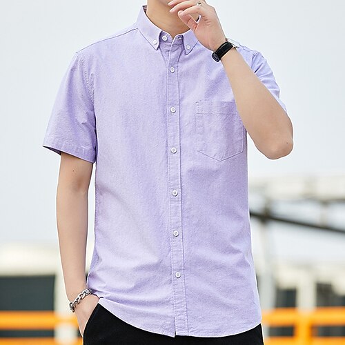 Per uomo Camicia Camicia con bottoni Camicia estiva Maglietta informale Rosa chiaro Nero Bianco Viola Verde Manica corta Liscio Colletto italiano visibile Ufficio Giornaliero Tasche Abbigliamento Di
Per uomo Camicia Camicia con bottoni Camicia estiva Maglietta informale Rosa chiaro Nero Bianco Viola Verde Manica corta Liscio Colletto italiano visibile Ufficio Giornaliero Tasche Abbigliamento Di