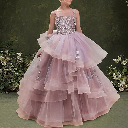 Balkjole Maxi Blomsterpigekjole Quinceanera Juniorer Sød gallakjole Organza med Blonde Blomstret / blomst Lag Passer 3-16 år
Balkjole Maxi Blomsterpigekjole Quinceanera Juniorer Sød gallakjole Organza med Blonde Blomstret / blomst Lag Passer 3-16 år