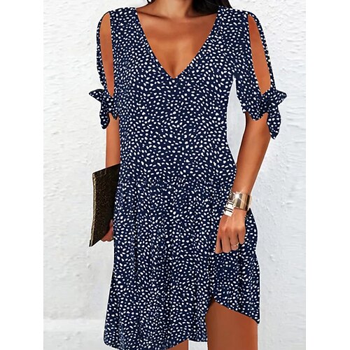 Dame Afslappet påklædning Print kjole Løs kjole Prikker Trykt mønster V-hals Midikjole Aktiv Mode udendørs Daglig Kortærmet Løstsiddende Mørkeblå Forår Sommer S M L XL XXL
Dame Afslappet påklædning Print kjole Løs kjole Prikker Trykt mønster V-hals Midikjole Aktiv Mode udendørs Daglig Kortærmet Løstsiddende Mørkeblå Forår Sommer S M L XL XXL