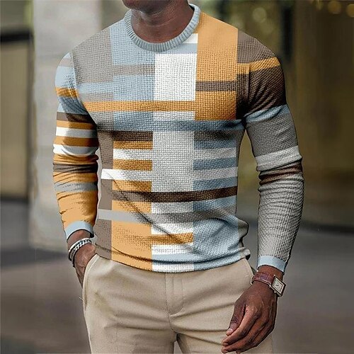 Per uomo Magliette Maglietta Waffle Pop art Color Block Girocollo Abbigliamento Stampa 3D Esterno Informale Manica lunga Stampa Di tendenza Originale Comodo
Per uomo Magliette Maglietta Waffle Pop art Color Block Girocollo Abbigliamento Stampa 3D Esterno Informale Manica lunga Stampa Di tendenza Originale Comodo