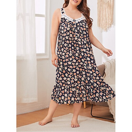 Dame Plusstørrelser Loungewear Kjoler Blomst Afslappet Komfort Blødt Hjem Daglig Seng Polyester Åndbart Remme Uden ærmer Kjoler Forår Sommer Sort Lyserød
Dame Plusstørrelser Loungewear Kjoler Blomst Afslappet Komfort Blødt Hjem Daglig Seng Polyester Åndbart Remme Uden ærmer Kjoler Forår Sommer Sort Lyserød