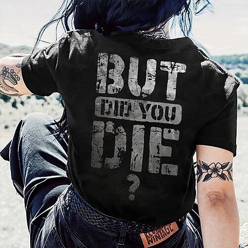 Mulheres Camiseta Preto Texto Imprimir Manga Curta Diário Final de semana Básico Decote Redondo Padrão Pintura S
Mulheres Camiseta Preto Texto Imprimir Manga Curta Diário Final de semana Básico Decote Redondo Padrão Pintura S