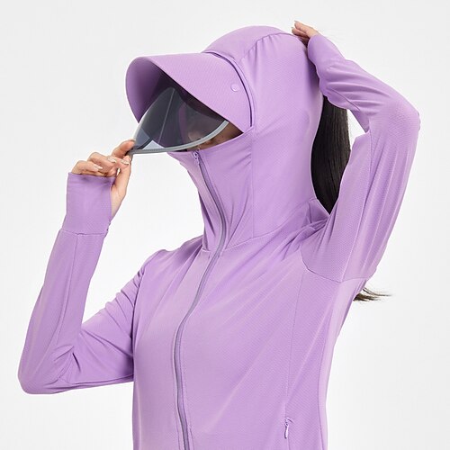 Per donna Giacca con cappuccio Giacca da escursionismo Giubbino anti-vento All'aperto Portatile Protezione solare UV UPF50 Ultra leggero (UL) Soprabiti Trench Superiore Cursore singolo Caccia Pesca
Per donna Giacca con cappuccio Giacca da escursionismo Giubbino anti-vento All'aperto Portatile Protezione solare UV UPF50 Ultra leggero (UL) Soprabiti Trench Superiore Cursore singolo Caccia Pesca