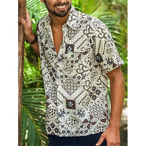 Men's Shirt Summer Hawaiian Shirt Tribal Graphic Prints Vintage Turndown Green Street Casual Short Sleeves Button-Down Print Clothing Apparel Tropical Sports Streetwear Designer
Men's Shirt Summer Hawaiian Shirt Tribal Graphic Prints Vintage Turndown Green Street Casual Short Sleeves Button-Down Print Clothing Apparel Tropical Sports Streetwear Designer
