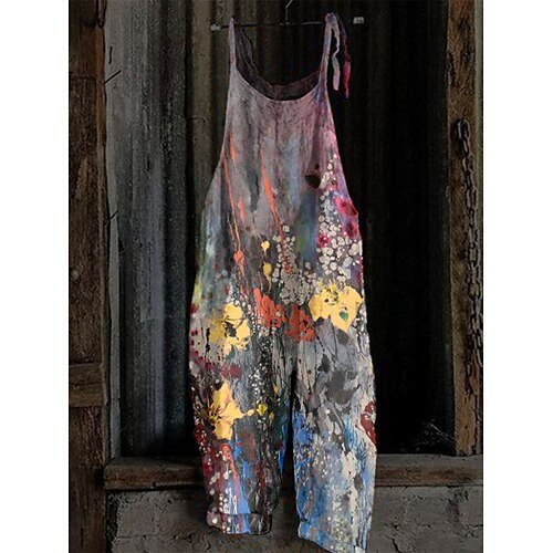 Salopette Femme Imprimer Floral Col Ras du Cou Vêtement de rue du quotidien Vacances Ample Sans Manches Vert Claire S Eté
Salopette Femme Imprimer Floral Col Ras du Cou Vêtement de rue du quotidien Vacances Ample Sans Manches Vert Claire S Eté