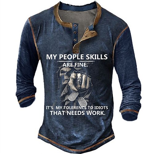 Herre Henley-skjorte T-Shirts Grafisk Bogstaver Henley Tøj 3D-udskrivning udendørs Afslappet Langærmet Knap ned Trykt mønster Mode Designer Bekvem
Herre Henley-skjorte T-Shirts Grafisk Bogstaver Henley Tøj 3D-udskrivning udendørs Afslappet Langærmet Knap ned Trykt mønster Mode Designer Bekvem