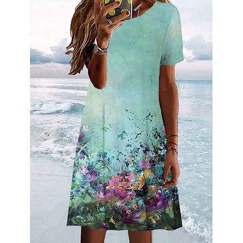 Per donna Abito a maglietta Abito casual Abito estivo Pop art Floreale Stampa Girocollo Mini abito Di tendenza Moderno Giornaliero Per eventi Manica corta Standard Bianco Verde chiaro Beige Estate
Per donna Abito a maglietta Abito casual Abito estivo Pop art Floreale Stampa Girocollo Mini abito Di tendenza Moderno Giornaliero Per eventi Manica corta Standard Bianco Verde chiaro Beige Estate