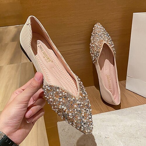 Dame Fladsko Slip-Ons Komfort Sko udendørs Daglig Brudepige sko Imitationsperler Flade hæle Lave hæle Spidstå Elegant Mikrofiber Hjemmesko Helfarve Mandel Sort Lys pink
Dame Fladsko Slip-Ons Komfort Sko udendørs Daglig Brudepige sko Imitationsperler Flade hæle Lave hæle Spidstå Elegant Mikrofiber Hjemmesko Helfarve Mandel Sort Lys pink