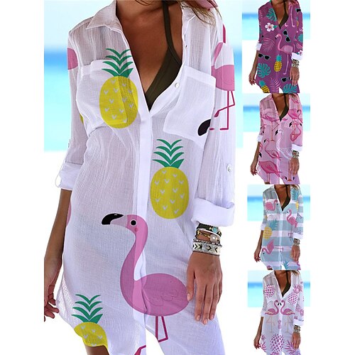 Per donna Prendisole Abito da spiaggia Abbigliamento da spiaggia Mini abito Tasche Stampa Di tendenza Informale Frutta Collo ripiegabile Manica a 3/4 Morbido Esterno Giornaliero Bianco Giallo 2023
Per donna Prendisole Abito da spiaggia Abbigliamento da spiaggia Mini abito Tasche Stampa Di tendenza Informale Frutta Collo ripiegabile Manica a 3/4 Morbido Esterno Giornaliero Bianco Giallo 2023