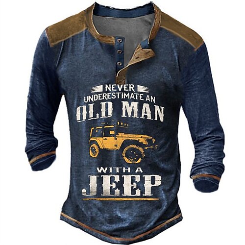 Herre Henley-skjorte T-Shirts Grafisk Bogstaver Henley Tøj 3D-udskrivning udendørs Afslappet Langærmet Knap ned Trykt mønster Mode Designer Bekvem
Herre Henley-skjorte T-Shirts Grafisk Bogstaver Henley Tøj 3D-udskrivning udendørs Afslappet Langærmet Knap ned Trykt mønster Mode Designer Bekvem