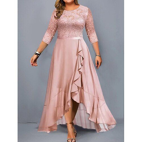 Per donna Plus Size Vestito da festa Abito di pizzo Vestito svasato Tinta unica Abito lungo Abito lungo Mezza manica Pizzo Con balze Girocollo Di tendenza Feste Rosa Estate Primavera L XL XXL 3XL 4XL
Per donna Plus Size Vestito da festa Abito di pizzo Vestito svasato Tinta unica Abito lungo Abito lungo Mezza manica Pizzo Con balze Girocollo Di tendenza Feste Rosa Estate Primavera L XL XXL 3XL 4XL