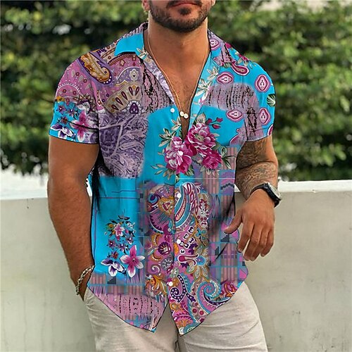 Hombre Camisa camisa hawaiana Floral Estampados Cuello Vuelto Azul Piscina Gris Calle Casual Mangas cortas Abotonar Estampado Ropa Tropical Boho Design Suave
Hombre Camisa camisa hawaiana Floral Estampados Cuello Vuelto Azul Piscina Gris Calle Casual Mangas cortas Abotonar Estampado Ropa Tropical Boho Design Suave