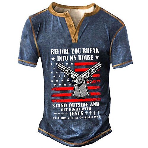 Per uomo Camicia Henley Magliette Pop art Arma Bandiera Henley Abbigliamento Stampa 3D Esterno Informale Manica corta Collage Bottone giù Di tendenza Originale Comodo
Per uomo Camicia Henley Magliette Pop art Arma Bandiera Henley Abbigliamento Stampa 3D Esterno Informale Manica corta Collage Bottone giù Di tendenza Originale Comodo