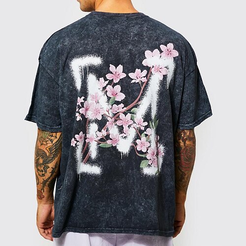Herre T-shirt Grafiske T-shirts 100% bomuldssyre-vaskeskjorte Oversized skjorte Grafisk Blomst Rund hals Varm Stempling Dagligdagstøj Ferierejse Kortærmet Trykt mønster Tøj 100 % bomuld Sport
Herre T-shirt Grafiske T-shirts 100% bomuldssyre-vaskeskjorte Oversized skjorte Grafisk Blomst Rund hals Varm Stempling Dagligdagstøj Ferierejse Kortærmet Trykt mønster Tøj 100 % bomuld Sport