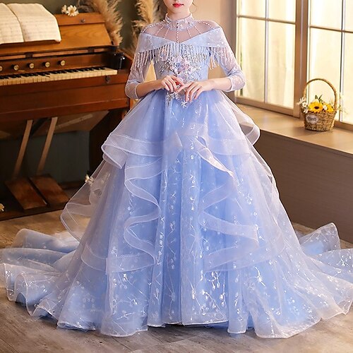 Prinsesse Børsteslæb Blomsterpigekjole Fødselsdag Frosset Elsa Piger Sød gallakjole Polyester / bomuldsblanding med Kvast Lag Frost Passer 3-16 år
Prinsesse Børsteslæb Blomsterpigekjole Fødselsdag Frosset Elsa Piger Sød gallakjole Polyester / bomuldsblanding med Kvast Lag Frost Passer 3-16 år