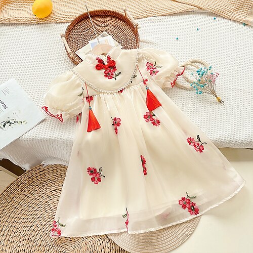 Bambino Da ragazza Vestito Fiore decorativo Vestito Esterno Colletto Mao Manica corta Informale Vestito 7-13 anni Estate Bianco
Bambino Da ragazza Vestito Fiore decorativo Vestito Esterno Colletto Mao Manica corta Informale Vestito 7-13 anni Estate Bianco