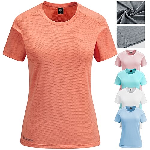 Dame T skjorte T-skjorte til turbruk Kortermet Crew-hals T-skjorte Topper Utendørs Bærbar Ultralett (UL) Pustende Sammenleggbar Polyester Hvit Rosa Himmelblå Fisking Klatring Strand
Dame T skjorte T-skjorte til turbruk Kortermet Crew-hals T-skjorte Topper Utendørs Bærbar Ultralett (UL) Pustende Sammenleggbar Polyester Hvit Rosa Himmelblå Fisking Klatring Strand