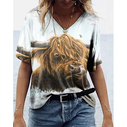 Mulheres Camiseta Branco gasto Gráfico Tribal Patchwork Imprimir Manga Curta Casa Casual Vintage Étnico Decote V Padrão Abstrato Pintura S
Mulheres Camiseta Branco gasto Gráfico Tribal Patchwork Imprimir Manga Curta Casa Casual Vintage Étnico Decote V Padrão Abstrato Pintura S