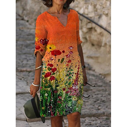 Damen Lässiges Kleid Etuikleid Kleid drucken Blumen Bedruckt V Ausschnitt Midikleid Aktiv Modisch Outdoor Täglich 3/4 Ärmel Lockere Passform Orange Dunkelblau Leicht Blau Sommer Frühling S M L XL XXL
Damen Lässiges Kleid Etuikleid Kleid drucken Blumen Bedruckt V Ausschnitt Midikleid Aktiv Modisch Outdoor Täglich 3/4 Ärmel Lockere Passform Orange Dunkelblau Leicht Blau Sommer Frühling S M L XL XXL