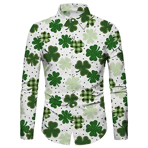 Homme Chemise Imprimés Photos Jour de la Saint Patrick Fête de la St. Patrick Clover Col rabattu Blanche Jaune Vert Extérieur Plein Air manche longue Bouton bas Imprimer Vêtement Tenue Sportif Mode
Homme Chemise Imprimés Photos Jour de la Saint Patrick Fête de la St. Patrick Clover Col rabattu Blanche Jaune Vert Extérieur Plein Air manche longue Bouton bas Imprimer Vêtement Tenue Sportif Mode