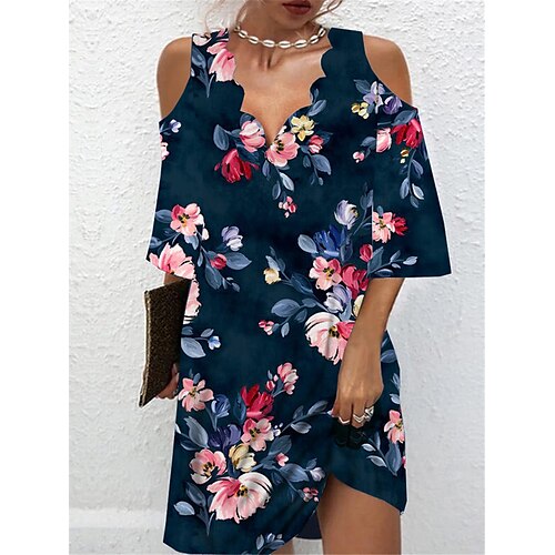 kvinners fritidsgenser kjole shift genser kjole print genser kjole blomsterutskjært trykk utskjært hals mini genser kjole aktiv mote utendørs daglig halvermet normal passform mørk blå vår sommer
kvinners fritidsgenser kjole shift genser kjole print genser kjole blomsterutskjært trykk utskjært hals mini genser kjole aktiv mote utendørs daglig halvermet normal passform mørk blå vår sommer