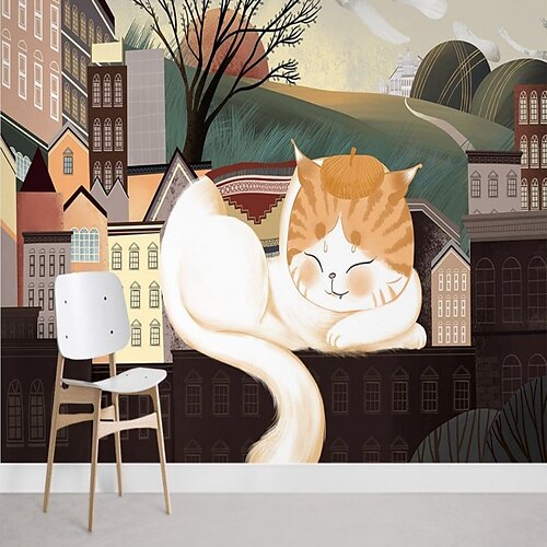 Animal Wallpaper Mural Cat Wall Covering Sticker Peel and Stick Removable PVC/Vinyl Material Self Adhesive/Adhesive Required Wall Decor for Living Room Kitchen Bathroom
Animal Wallpaper Mural Cat Wall Covering Sticker Peel and Stick Removable PVC/Vinyl Material Self Adhesive/Adhesive Required Wall Decor for Living Room Kitchen Bathroom