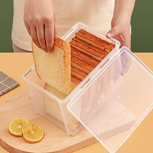 1 peça caixa de armazenamento de torradas de grau alimentício para uso doméstico
1 peça caixa de armazenamento de torradas de grau alimentício para uso doméstico