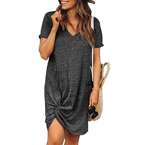 T-shirt Robe Robe casual Robe t-shirt Femme Plein Ruché Ample Col V basique Mode Extérieur Plein Air Manche Courte Ample Jaune Rose Claire Bleu Eté Printemps S M L XL XXL
T-shirt Robe Robe casual Robe t-shirt Femme Plein Ruché Ample Col V basique Mode Extérieur Plein Air Manche Courte Ample Jaune Rose Claire Bleu Eté Printemps S M L XL XXL