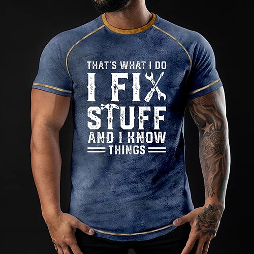 Herre T-shirt T-Shirts Grafisk Citater & udtryk Rund hals Tøj 3D-udskrivning Afslappet Daglig Kortærmet Patchwork Trykt mønster Designer Letvægt Komfort
Herre T-shirt T-Shirts Grafisk Citater & udtryk Rund hals Tøj 3D-udskrivning Afslappet Daglig Kortærmet Patchwork Trykt mønster Designer Letvægt Komfort
