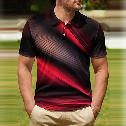 Per uomo POLO Camicia da golf Golf Stampe astratte Lineare Collo ripiegabile Rosso Esterno Strada Maniche corte Bottone giù Stampa Abbigliamento Sportivo Di tendenza Streetwear Originale
Per uomo POLO Camicia da golf Golf Stampe astratte Lineare Collo ripiegabile Rosso Esterno Strada Maniche corte Bottone giù Stampa Abbigliamento Sportivo Di tendenza Streetwear Originale