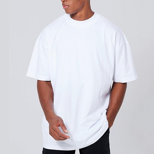 Herre T-shirt Cool skjorte Oversized skjorte Tee Top Vanlig Rund hals udendørs Sport Kortærmet Tøj 100 % bomuld Gade Designer Afslappet Hverdag
Herre T-shirt Cool skjorte Oversized skjorte Tee Top Vanlig Rund hals udendørs Sport Kortærmet Tøj 100 % bomuld Gade Designer Afslappet Hverdag