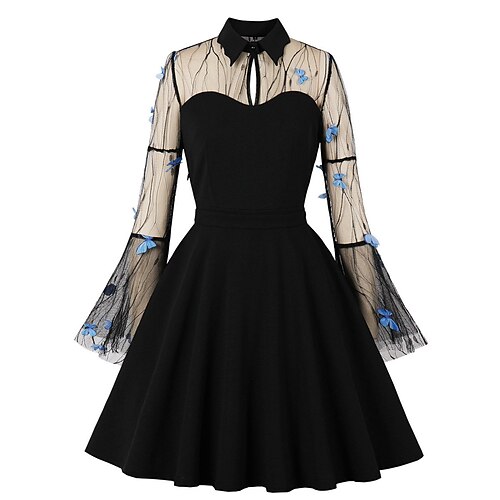 Dame Elegant Retrorød Swing Kjole Midikjole udendørs Ferie Net Sommerfugl Knaphul Langærmet Regulær Forår Sommer 2023 Sort S M L XL
Dame Elegant Retrorød Swing Kjole Midikjole udendørs Ferie Net Sommerfugl Knaphul Langærmet Regulær Forår Sommer 2023 Sort S M L XL