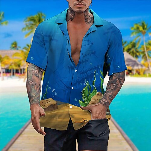 Homme Chemise Chemise hawaïenne Imprimés Photos La vie marine Col rabattu Bleu Fuchsia Bleu clair Casual Vacances Manche Courte Bouton bas Imprimer Vêtement Tenue Tropique Mode Vêtement de rue Hawaïen
Homme Chemise Chemise hawaïenne Imprimés Photos La vie marine Col rabattu Bleu Fuchsia Bleu clair Casual Vacances Manche Courte Bouton bas Imprimer Vêtement Tenue Tropique Mode Vêtement de rue Hawaïen