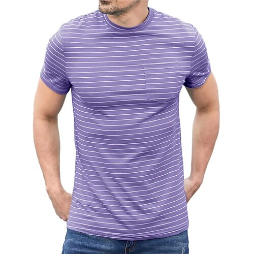 Herre T skjorte Stripete skjorte T-skjorte Stripet Crew-hals Gate Feriereise Kort Erme Klær Designer Grunnleggende Moderne Moderne
Herre T skjorte Stripete skjorte T-skjorte Stripet Crew-hals Gate Feriereise Kort Erme Klær Designer Grunnleggende Moderne Moderne