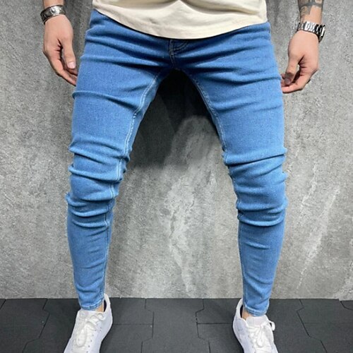 Per uomo Jeans magro Pantaloni Pantaloni di denim Tasche Tinta unita Comfort Indossabile Esterno Giornaliero Moda Informale Blu
Per uomo Jeans magro Pantaloni Pantaloni di denim Tasche Tinta unita Comfort Indossabile Esterno Giornaliero Moda Informale Blu