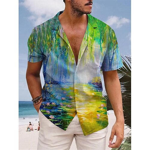 Homme Chemise Chemise hawaïenne Imprimés Photos Peinture à l'Huile Collier cubain Vert Casual Vacances Manche Courte Bouton bas Imprimer Vêtement Tenue Tropique Mode Vêtement de rue Hawaïen
Homme Chemise Chemise hawaïenne Imprimés Photos Peinture à l'Huile Collier cubain Vert Casual Vacances Manche Courte Bouton bas Imprimer Vêtement Tenue Tropique Mode Vêtement de rue Hawaïen