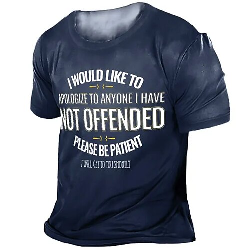 Herre T-shirt T-Shirts Grafisk Bogstaver Rund hals Tøj 3D-udskrivning udendørs Afslappet Kortærmet Trykt mønster Årgang Mode Designer
Herre T-shirt T-Shirts Grafisk Bogstaver Rund hals Tøj 3D-udskrivning udendørs Afslappet Kortærmet Trykt mønster Årgang Mode Designer